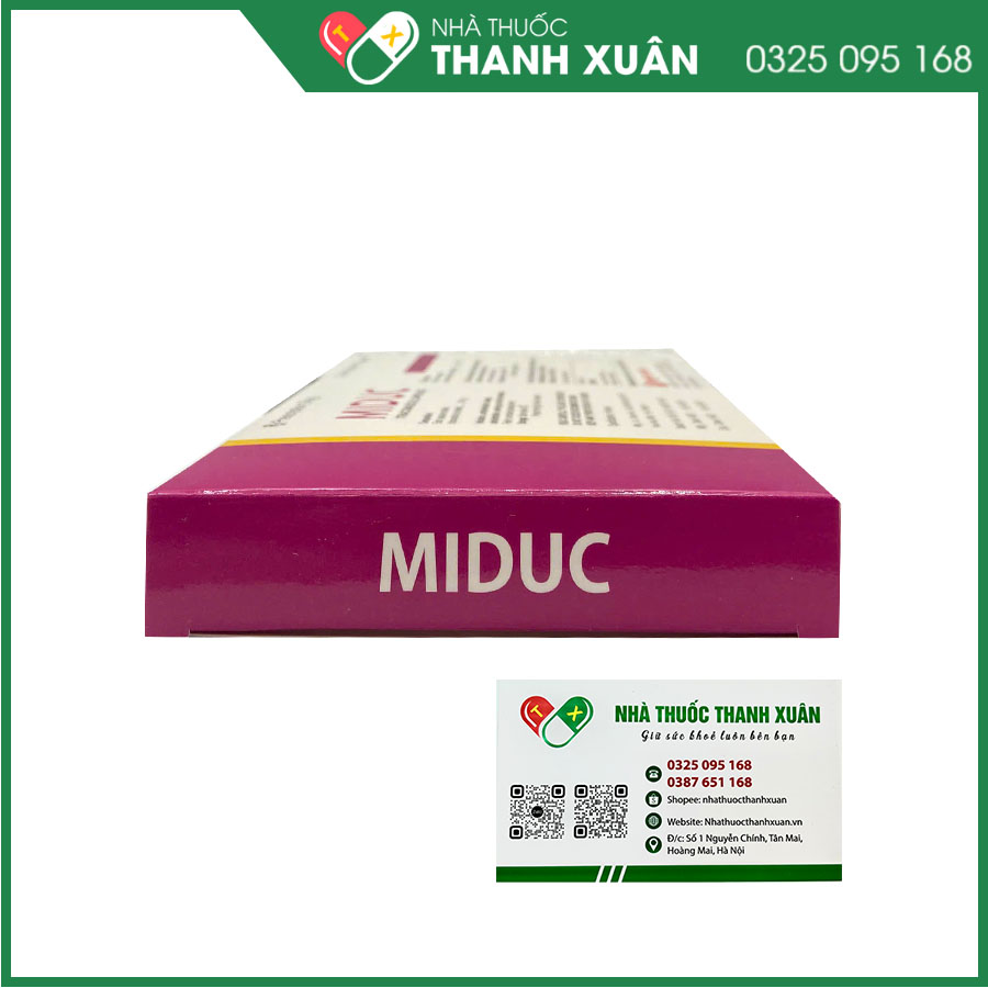 Miduc điều trị nhiễm nấm âm đạo, nấm da hoặc nấm toàn thân